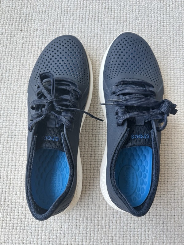 Crocs LiteRide Pacer Navy Blue Comfort Lace Up Sneaker Shoes 204967 Men's Sz 10