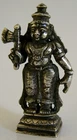 RARE HEAVY 63g INDIAN SOLID SILVER GOD STATUE c1880 RELIGIOUS ANTIQUE