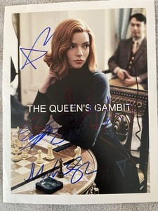 The Queen’s Gambit pic signed (by Anya Taylor-Joy and four others)