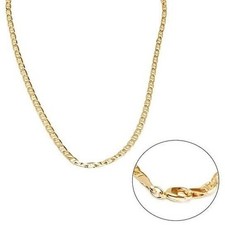 18k Yellow Gold Filled 24"Mariner Link Chain Unisex