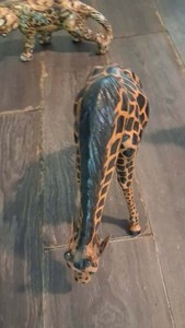 Giraffe Figurine Collectible Sculpture Figurine, Black & Brown