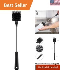 Multi-Purpose 15-Inch Bottle Scrubber with Comfortable Grip - Kitchen Essential
