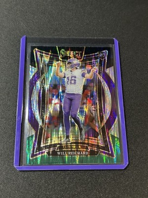 2024 Panini Select #21 Will Reichard Black & Green Prizm Shock E1