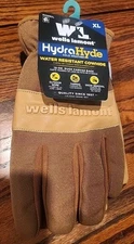 Wells Lamont Men's HydraHyde Water Resistant Cowhide Work Gloves XLarge Tan New