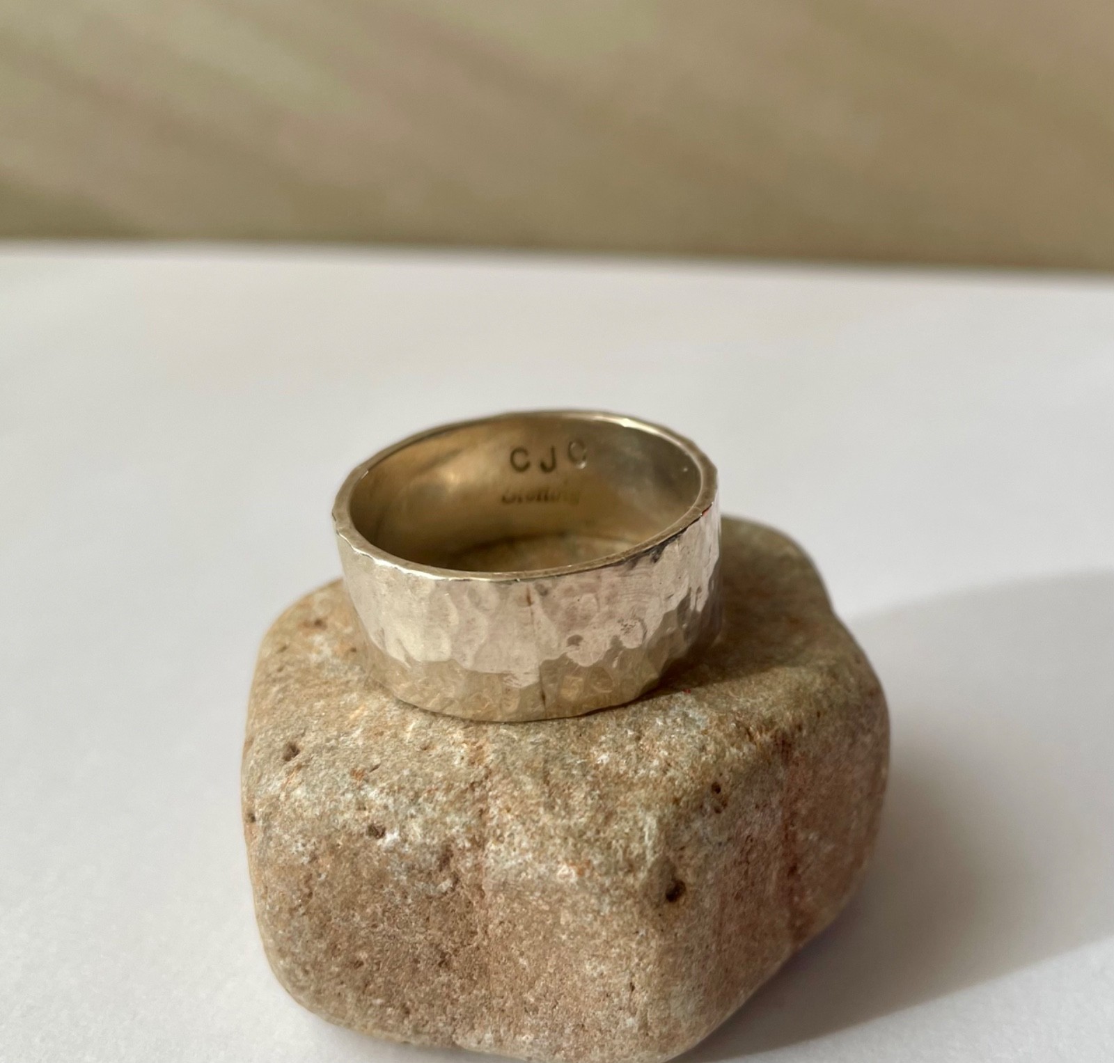 STERLING SILVER HANDCRAFTED RING WITH TEXTURE SIZ… - image 2