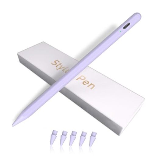 iPad Pencil for 9th & 10th Gen iPad with Fast Charging & Palm Rejection in Purple-image