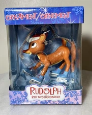 American Greetings Rudolph The Red-Nosed Reindeer Ice Skating Ornament NIB