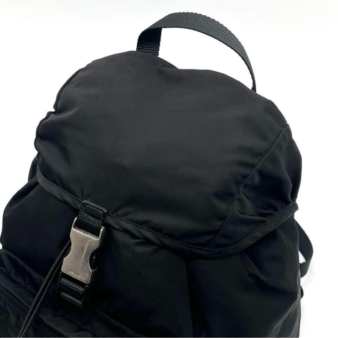Prada Backpack Nylon Black Drawstring Logo White … - image 6