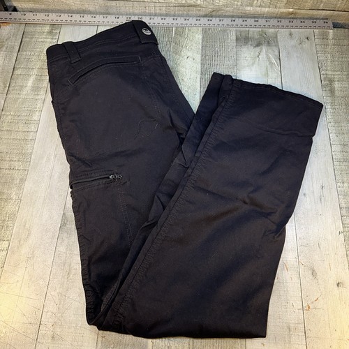Pantalones utilitarios Wrangler Outdoor 32x32 para hombre Flex Cargo negros ropa de trabajo ligera - Imagen 3 de 4