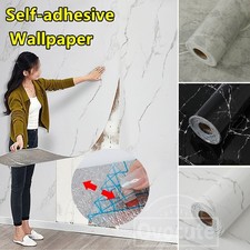 Thick Marble Wallpaper Kitchen Bathroom Waterproof Self-adhesive Wall Sticker 6X