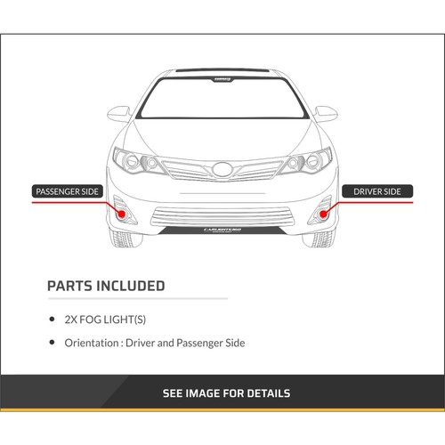 Spyder For Honda Accord Sedan 2016-2017 LED Fog Lights Pair w/ Switch - Clear - Picture 4 of 5
