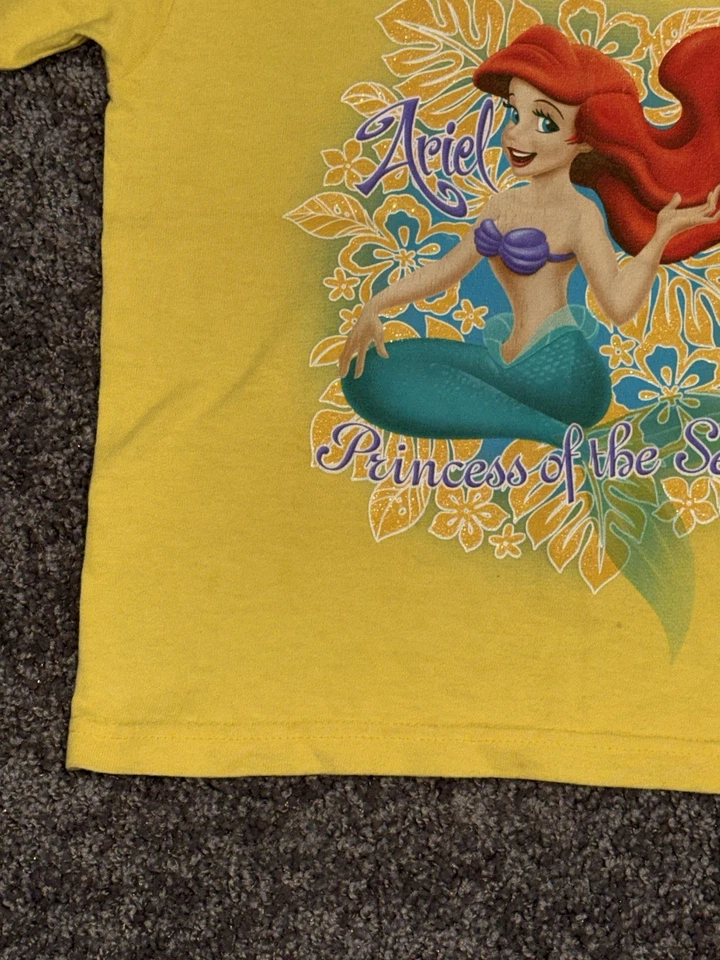 Vintage Y2K Disney Store Little Mermaid Ariel Shirt Youth Sz XXS Princess Of Sea - Image 2 of 4