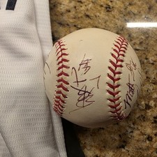 CHIEN-MING WANG STATEN ISLAND YANKEES TAWAINESE SIGNED AUTO OML BASEBALL ROOKIE