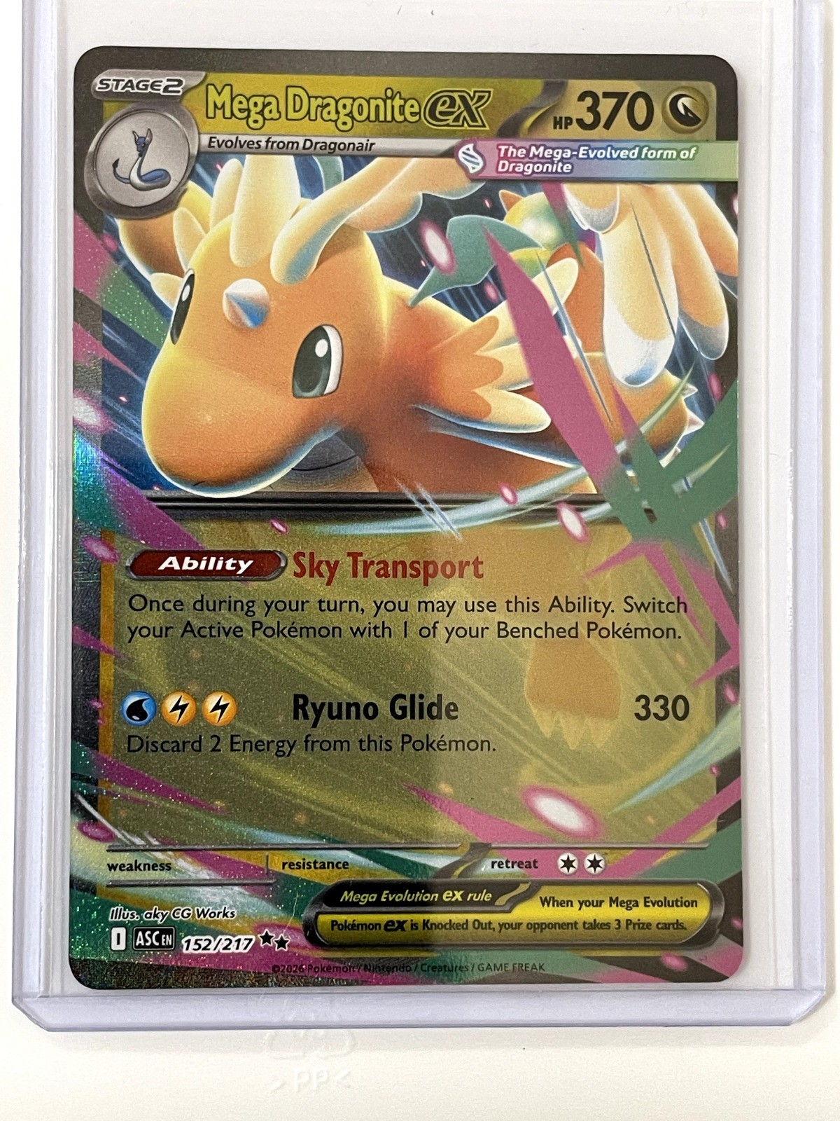 Mega Dragonite ex - Holo Double Rare ME: Ascended Heroes 152/217 NM