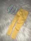 Vintage 1980s My First Barbie Doll #1875 Tube Top Yellow Pants