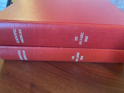 SCIENTIFIC AMERICAN magazine - bound volumes (1966) - 2 volumes (Ex-Library)