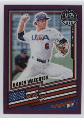 2026 Panini Stars & Stripes Prizm Purple Prizm 126/199 Kaden Waechter #192 4jk