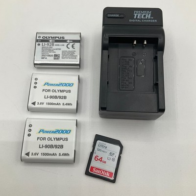 Olympus Tough TG-6 Black Underwater Camera IM015 Batteries Charger
