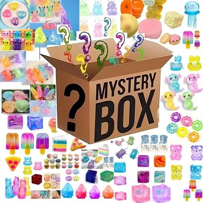 Assorted Mystery Squishy Box, Blind Box Malt Sugar Stress Relief  1 random Toy