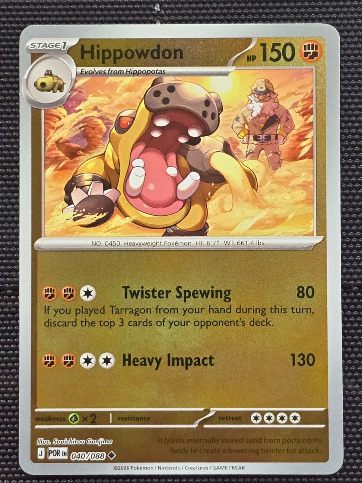 Hippowdon 040/088 - Reverse Holo - Pokémon TCG: Perfect Order - English NM