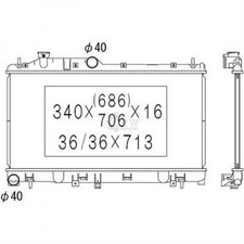 Radiateur Subaru LEGACY