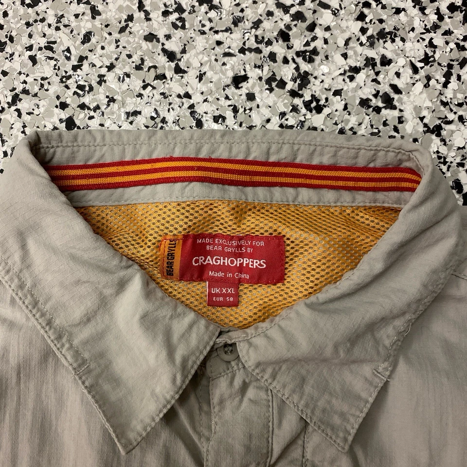 Camisa Craghoppers Bear Grylls Manga Larga Senderismo Aire Libre Viaje Gris Hombres UK XXL Foto 4 de 4
