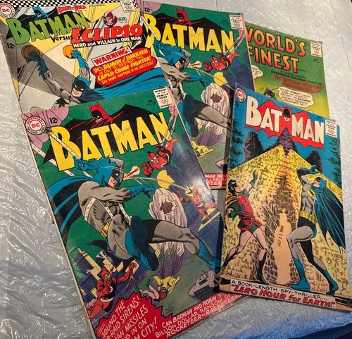 5 Vintage DC Comics Batman Comic Books