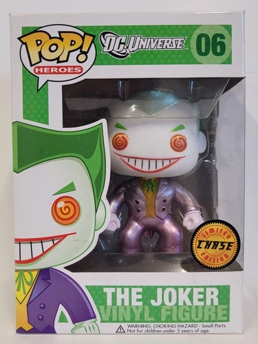 Funko Pop DC Comic Joker #06 Chase Edition Limited Metallic NEW RARE Universe