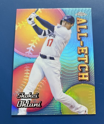 2025 Topps Chrome Shohei Ohtani #CAE-1 All-Etch Blue Refractor Card Dodgers ⚾️⚾️