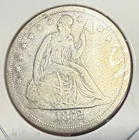 1872 Seated Liberty Silver Dollar $1 Coin