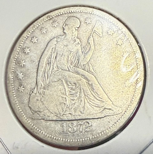 1872-P Seated Liberty Dollar — photo from the most recent tracked eBay sale