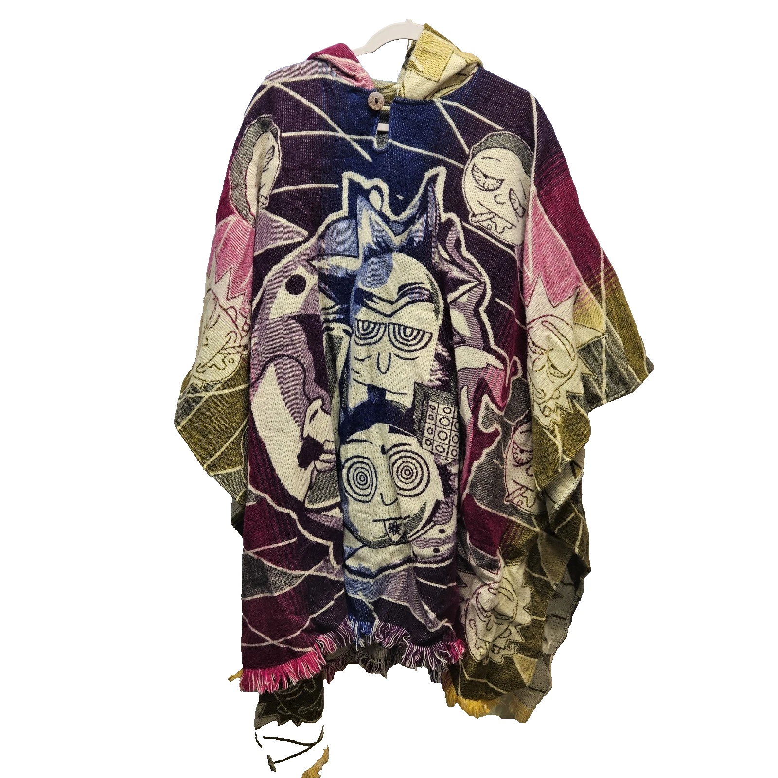 Handmade Alpaca Wool Poncho Rick & Morty Soft & Warm Unisex OSFM
Opens in a new window or tab
