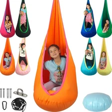 Kids Pod Swing Seat, Max 300 Lbs, Child Sensory Swing Chair Indoor & Outdoor The