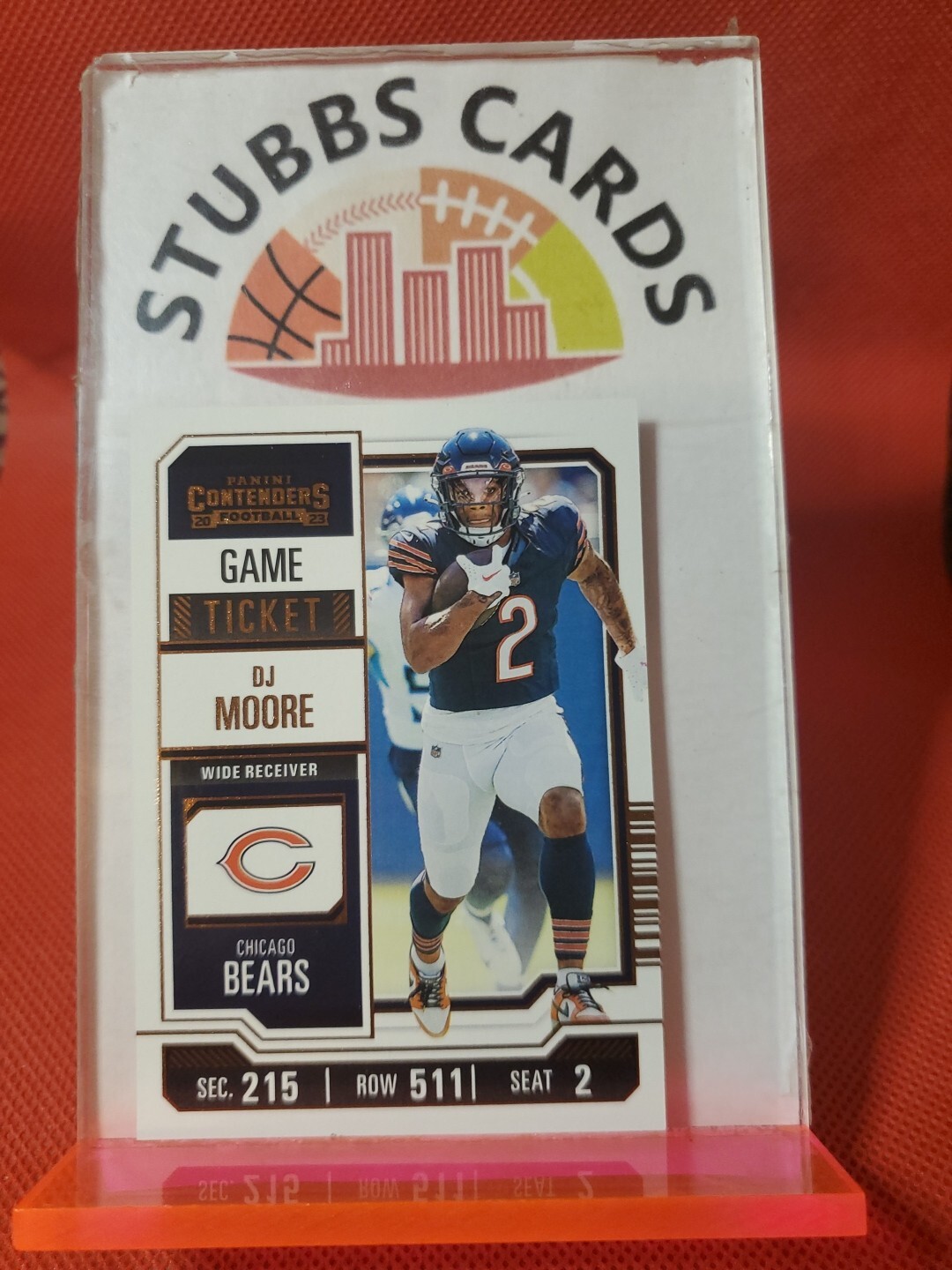 2023 Panini Contenders Bronze Foil Parallel DJ Moore #18 Game Ticket