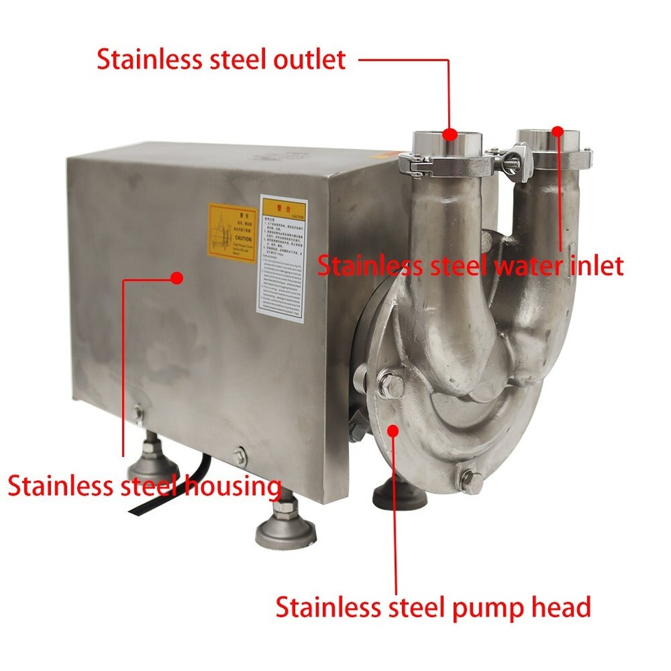 110V 2hp Food Industry Self-priming Pump Transport Pump 2