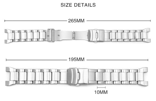Stainless Steel Watch Band Strap for Casio GST W300 400G B100 S310 S120 S110 - Picture 9 of 14