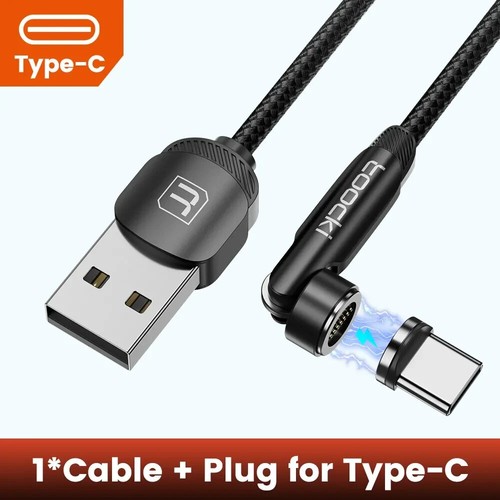 Câble Magnétique Rotatif 540° Charge Rapide USB pour iPhone iOS Type-C Micro USB - Picture 12 of 15
