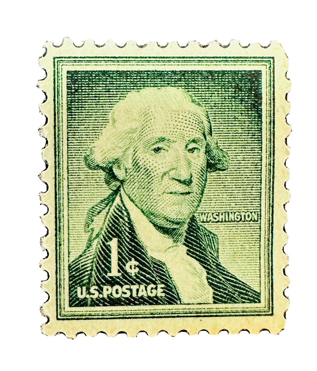 ジョージ・ワシントン1セント希少グリーン切手 Rare Vintage 1954 George Washington 1 cent green stamp | eBay