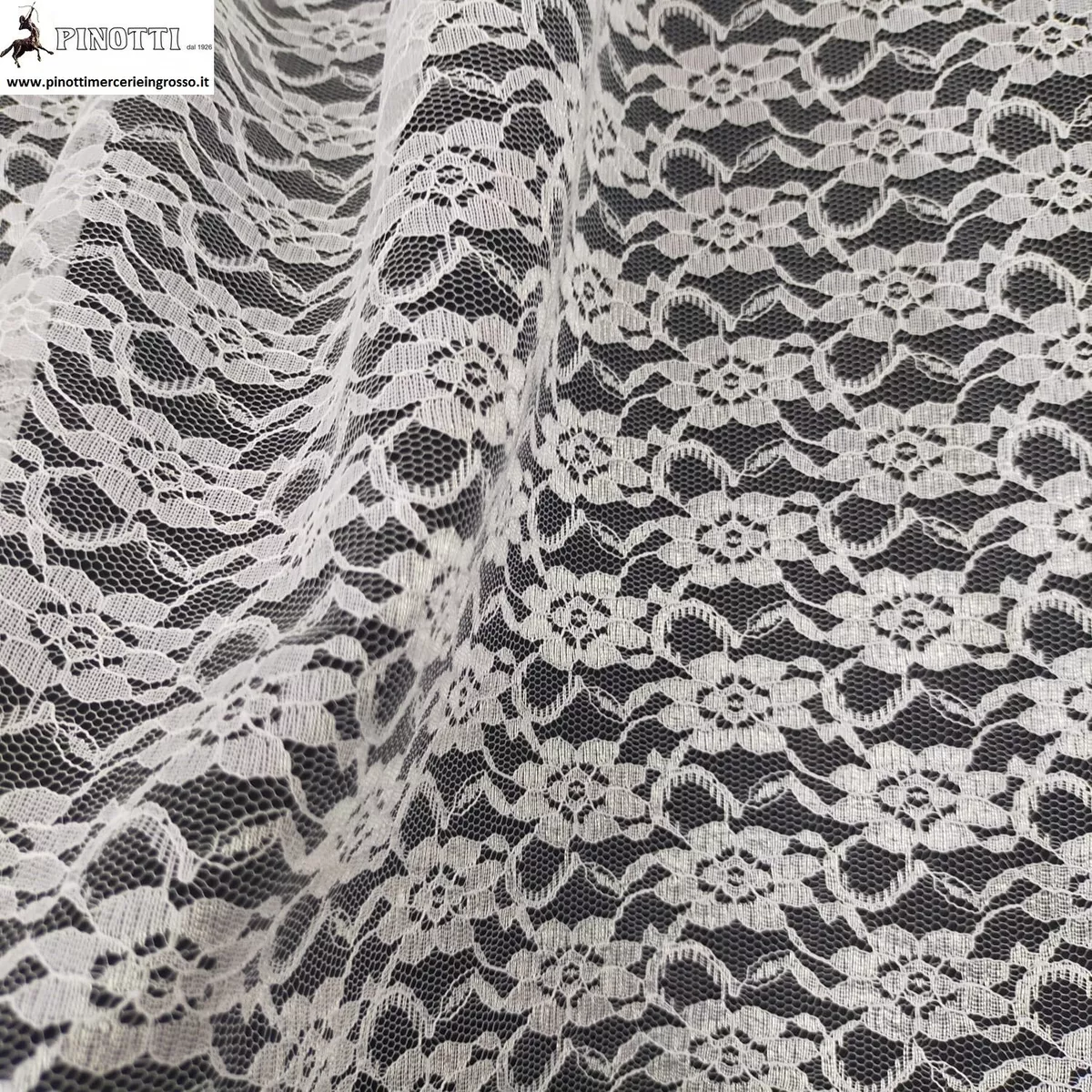 TESSUTO STOFFA PIZZO BIANCO VENDITA AL METRO ALTO CM 150 eBay