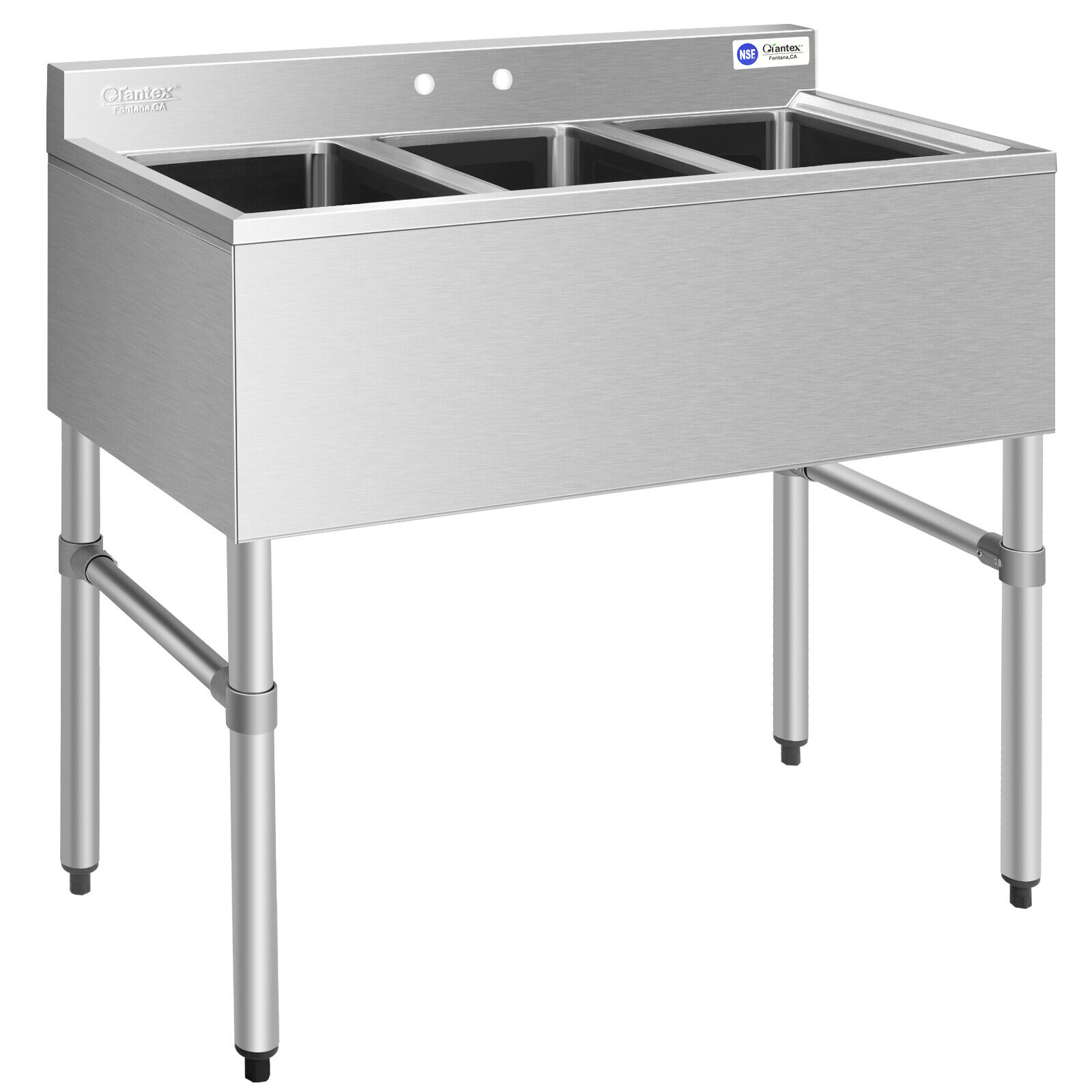 Giantex Nsf Utility Sink With 3 Compartment Commercial Kitchen Sink Stainless Steel For Sale Online Ebay