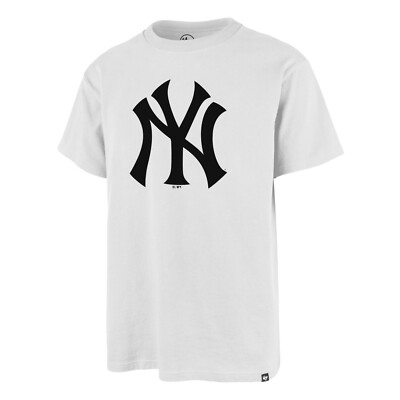 MLB Baseball New York Yankees NY T-Shirt Imprint Echo White Wash N.Y. Logo black