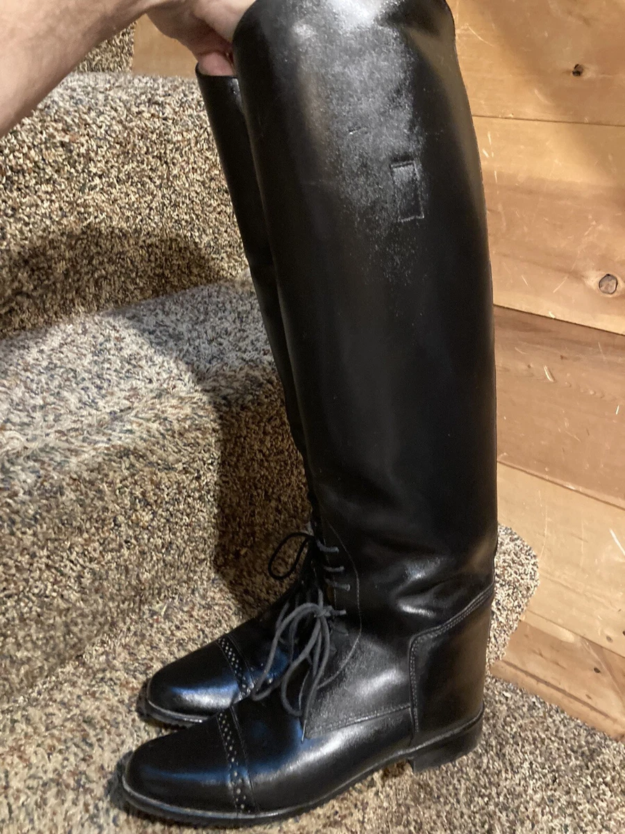 Louis Vuitton Heritage Black Leather Riding Boots