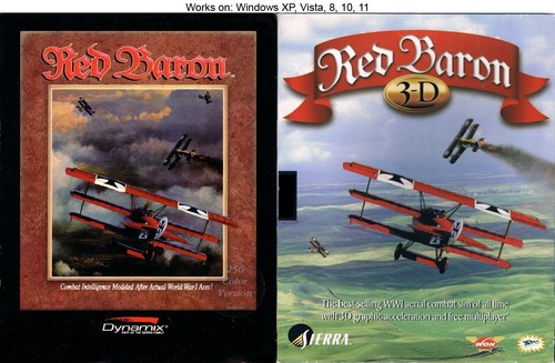 Red Baron Collection PC Game 1998 Red Baron 3-D + Mission Builder Windows 10 11 - Foto 1 di 5