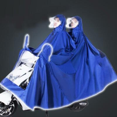 Motorcycle Scooter Raincoat Cape Poncho Rain Proof Coat Waterproof 2 People