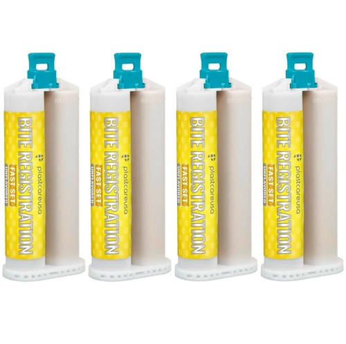 4 X 50ML VPS Material de registro de mordeduras Sin sabor Juego RÁPIDO Cartuchos Dentales PVS - Imagen 2 de 5