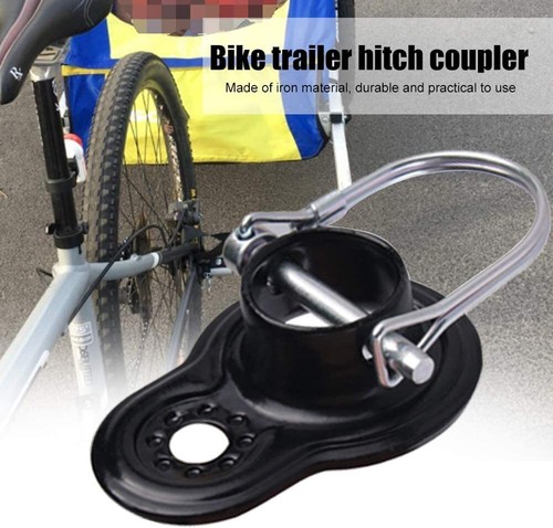 Fahrrad Anhängerkupplung mit Sicherungsstift Kinderwagen Stahl Kupplung Adapter - Bild 6 von 16