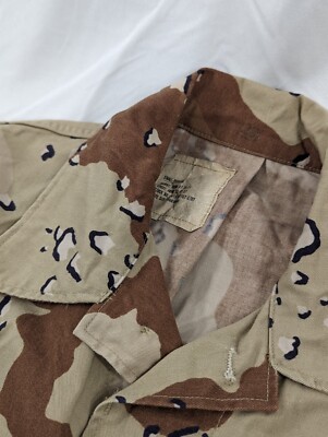 Vtg 90s U.S. military desert storm BDU chocolate chip camo
