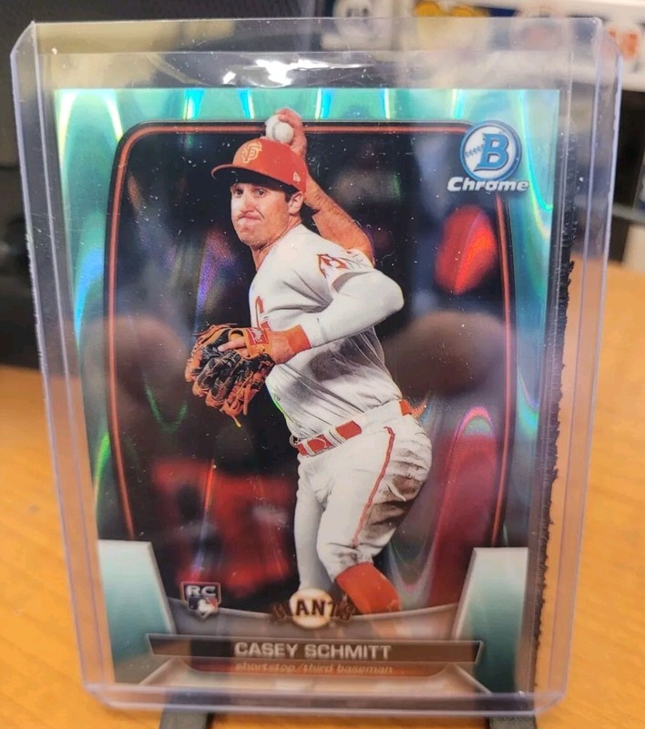 2023 Bowman Chrome Casey Schmitt Aqua Lava Refractor Rookie /199 #38