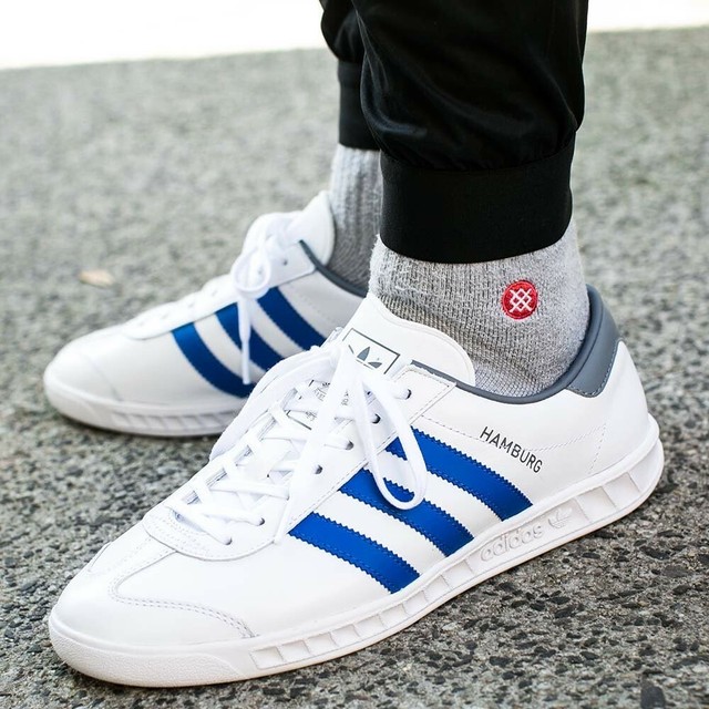 white leather adidas hamburg