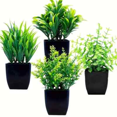 SHINEOFI 4x Miniatur Schmetterlingsorchideen - Kunstblumen Für Puppenhaus & Deko